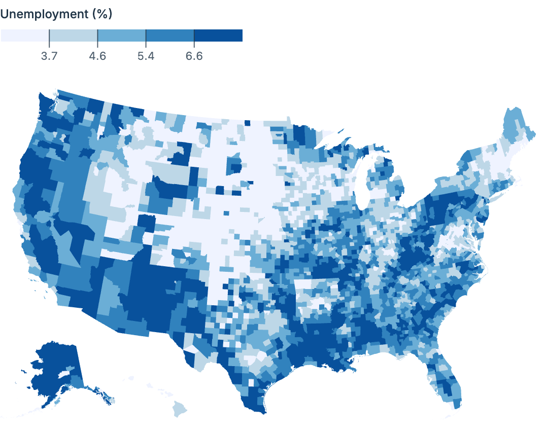 US choropleth map